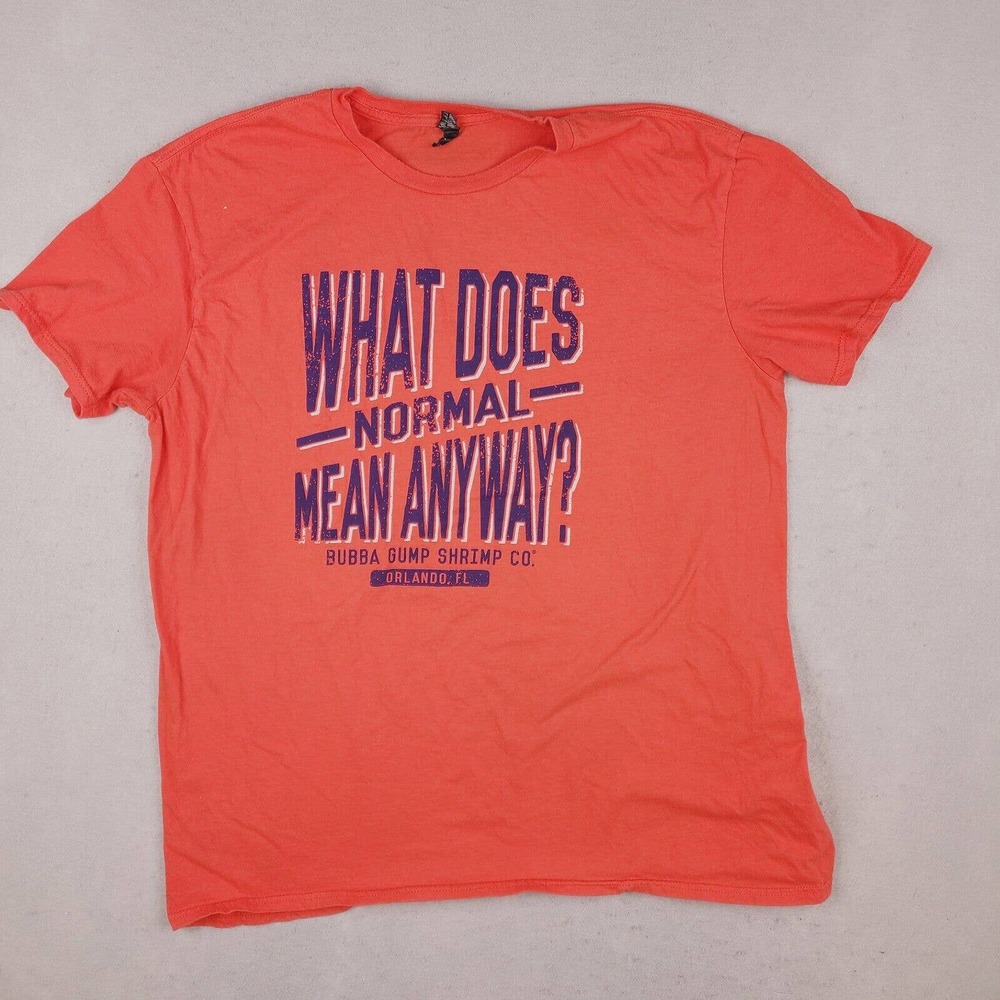 Bubba Gump Shrimp Company Orlando FL T-Shirt Women's XL Red Short Sleeve Anvil‎